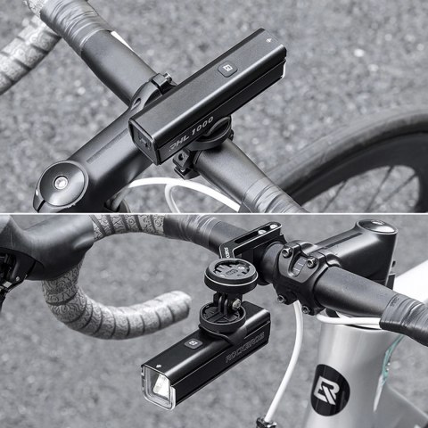 Lampka rowerowa przednia Rockbros 24610002001 1000 lm + kabel USB-C - USB-A - czarna Lampka rowerowa przednia Rockbros 24610002001 1000 lm + kabel USB-C - USB-A - czarna