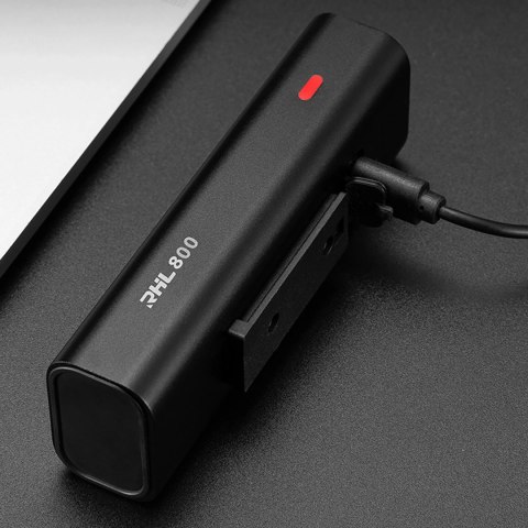 Lampka rowerowa przednia Rockbros 24710012001 800 lm + kabel USB-C - USB-A - czarna