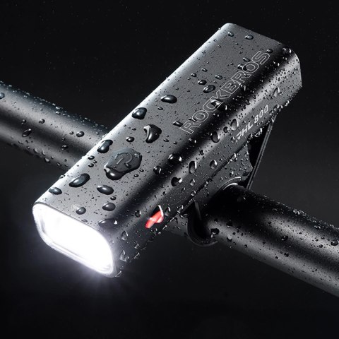 Lampka rowerowa przednia Rockbros 24710012001 800 lm + kabel USB-C - USB-A - czarna