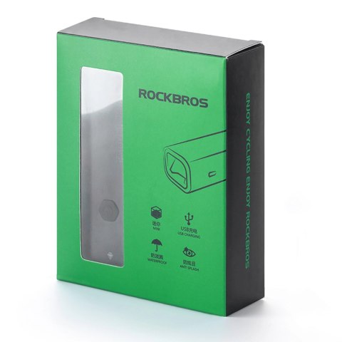 Lampka rowerowa przednia Rockbros 24710012001 800 lm + kabel USB-C - USB-A - czarna