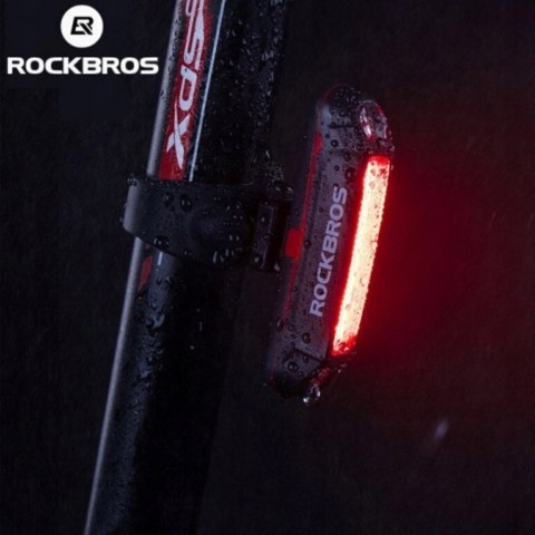 Lampka rowerowa tylna Rockbros A54BK + kabel micro USB - USB-A - czarna Lampka rowerowa tylna Rockbros A54BK + kabel micro USB - USB-A - czarna