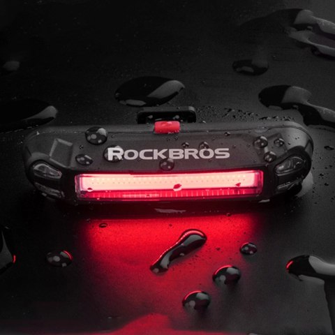 Lampka rowerowa tylna Rockbros A54BK + kabel micro USB - USB-A - czarna Lampka rowerowa tylna Rockbros A54BK + kabel micro USB - USB-A - czarna