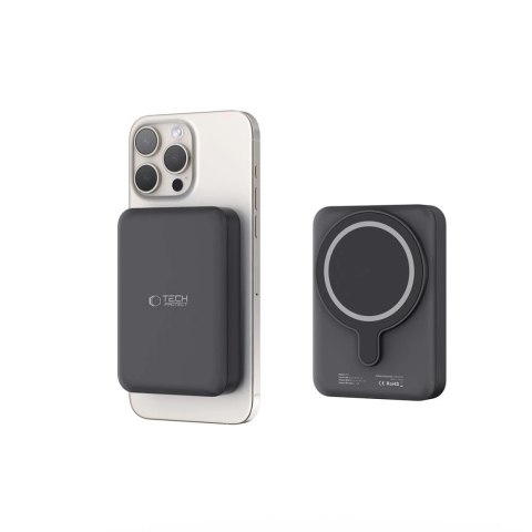 Powerbank Tech-Protect LifeMag PB11 z MagSafe 10000mAh 15W port USB-C - czarny + kabel USB-C