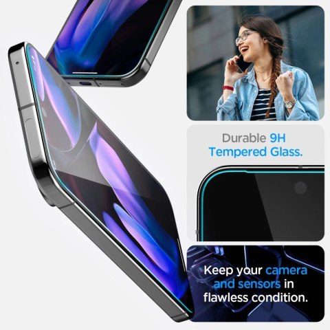 Szkło hartowane Spigen Glas.tR EZ Fit z aplikatorem na Google Pixel 9 Pro XL (2 szt.)
