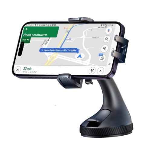 Uchwyt Joyroom JR-OK6 zaciskowy na telefon na szybę - czarny Uchwyt Joyroom JR-OK6 zaciskowy na telefon na szybę - czarny