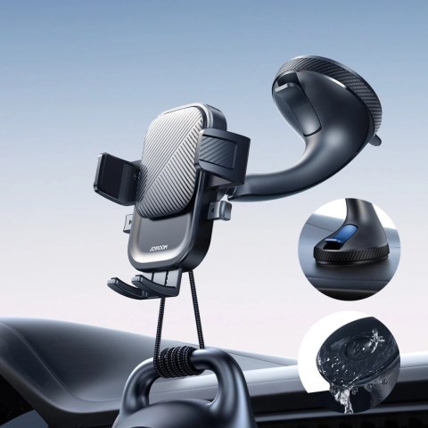 Uchwyt Joyroom JR-OK6 zaciskowy na telefon na szybę - czarny Uchwyt Joyroom JR-OK6 zaciskowy na telefon na szybę - czarny