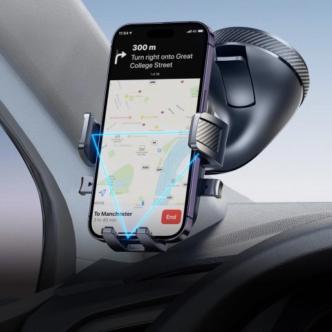 Uchwyt Joyroom JR-OK6 zaciskowy na telefon na szybę - czarny Uchwyt Joyroom JR-OK6 zaciskowy na telefon na szybę - czarny