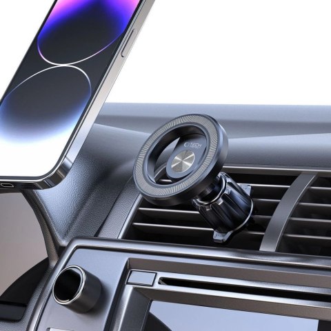 Uchwyt Tech-Protect N53 samochodowy na telefon z MagSafe na kratkę nawiewu - czarny Uchwyt Tech-Protect N53 samochodowy na telefon z MagSafe na kratkę nawiewu - czarny