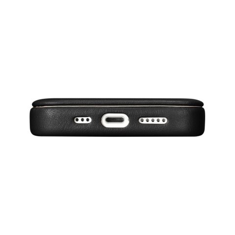 ICarer CE Premium Leather Folio Case skórzane etui iPhone 14 Pro z klapką magnetyczne MagSafe czarny (WMI14220714-BK) ICarer CE Premium Leather Folio Case skórzane etui iPhone 14 Pro z klapką magnetyczne MagSafe czarny (WMI14220714-BK)