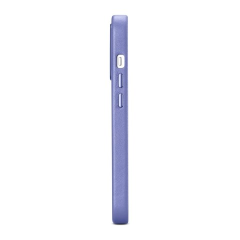 ICarer Case Leather pokrowiec etui z naturalnej skóry do iPhone 14 Pro Max jasnofioletowy (WMI14220708-LP) (kompatybilne z MagSa