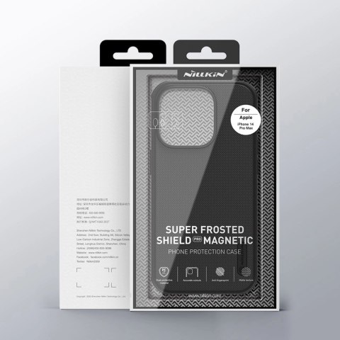 Nillkin Super Frosted Shield Pro Magnetic Case etui iPhone 14 Pro Max z MagSafe magnetyczne niebieski Nillkin Super Frosted Shield Pro Magnetic Case etui iPhone 14 Pro Max z MagSafe magnetyczne niebieski