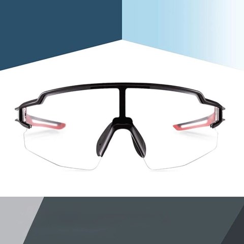 Okulary rowerowe Rockbros 10173 fotochromowe UV400 - czarno-czerwone Okulary rowerowe Rockbros 10173 fotochromowe UV400 - czarno-czerwone