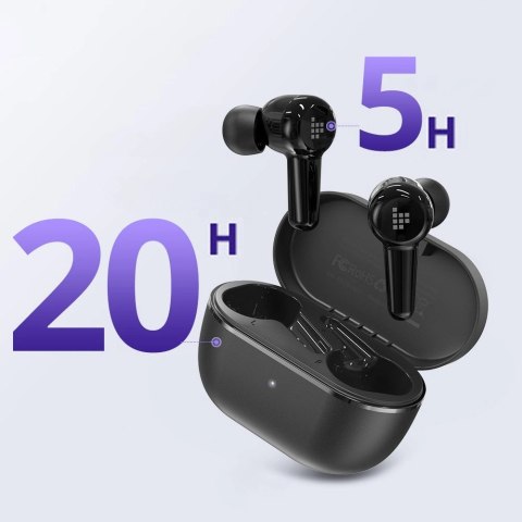 Tronsmart Apollo Air + TWS ANC dokanałowe wodoodporne bezprzewodowe słuchawki Bluetooth 5.2 czarny (372359)