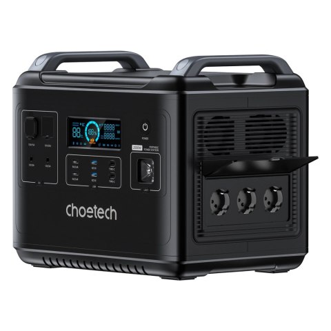 Choetech przenośna stacja zasilania LiFePO4 1997Wh 2000W powerbank czarny (BS006 Super Mini)