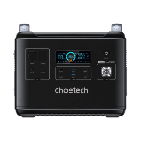 Choetech przenośna stacja zasilania LiFePO4 1997Wh 2000W powerbank czarny (BS006 Super Mini)