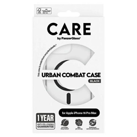 Etui CARE by PanzerGlass Flagship Case z MagSafe na iPhone 16 Pro Max - czarne