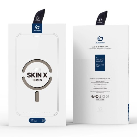 Etui Dux Ducis Skin X Pro na iPhone 14 Plus z MagSafe i klapką - beżowe