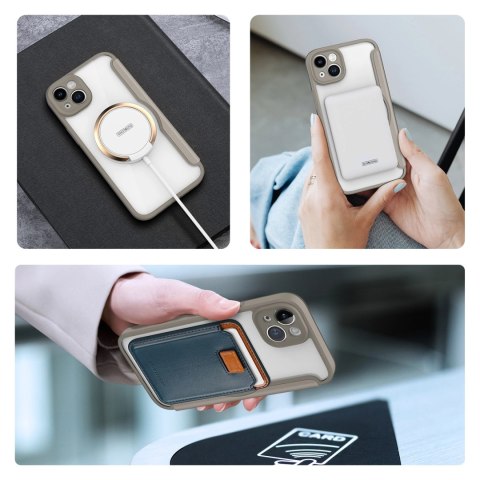 Etui Dux Ducis Skin X Pro na iPhone 14 Plus z MagSafe i klapką - beżowe