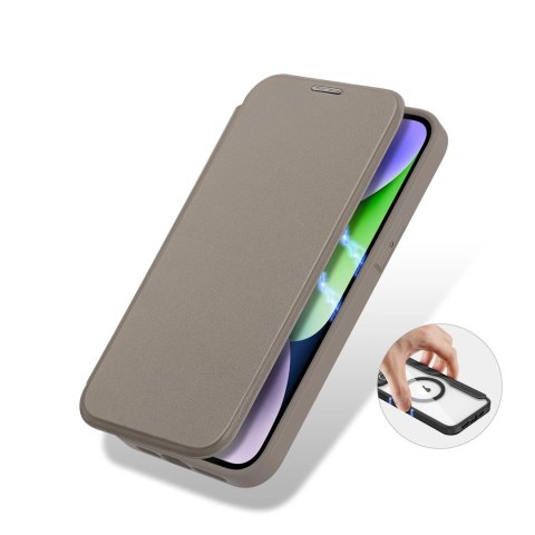 Etui Dux Ducis Skin X Pro na iPhone 14 Plus z MagSafe i klapką - beżowe