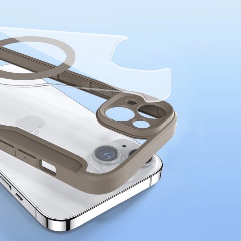 Etui Dux Ducis Skin X Pro na iPhone 14 Plus z MagSafe i klapką - beżowe