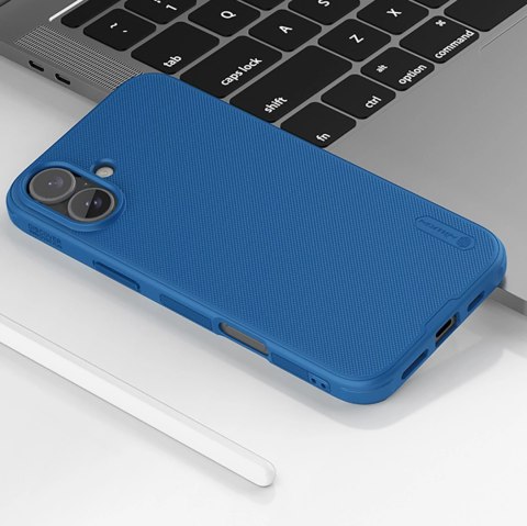 Etui Nillkin Super Frosted Shield Pro na iPhone 16 - niebieskie