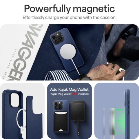 Etui Spigen Cyrill Kajuk Mag na iPhone 16 Pro - niebieskie