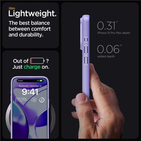 Etui Spigen Thin Fit na iPhone 15 Pro Max - fioletowe Etui Spigen Thin Fit na iPhone 15 Pro Max - fioletowe