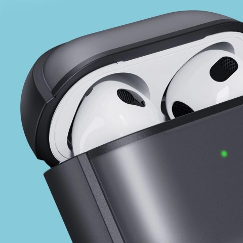 Etui Tech-Protect Slim Hook na AirPods 4 - szare