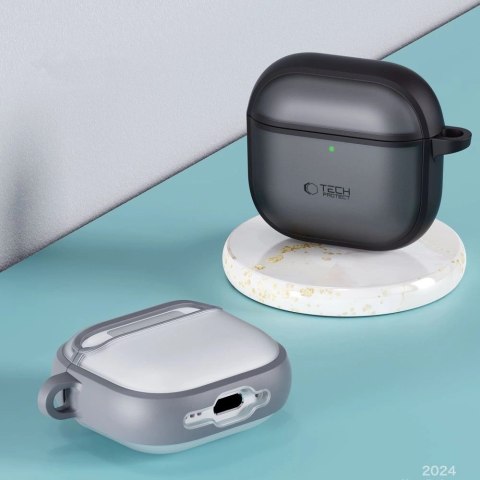 Etui Tech-Protect Slim Hook na AirPods 4 - szare