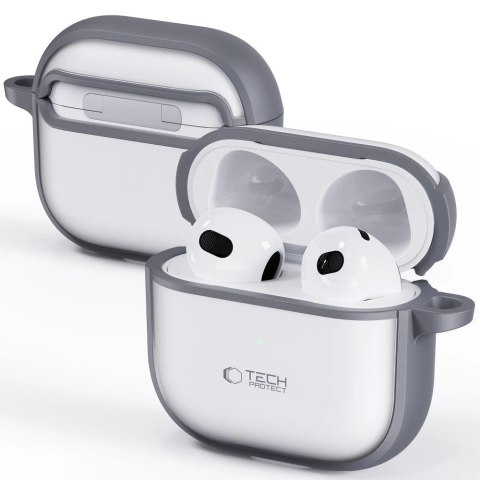 Etui Tech-Protect Slim Hook na AirPods 4 - szare
