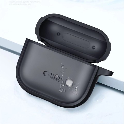 Etui Tech-Protect Slim Hook na AirPods 4 - szare