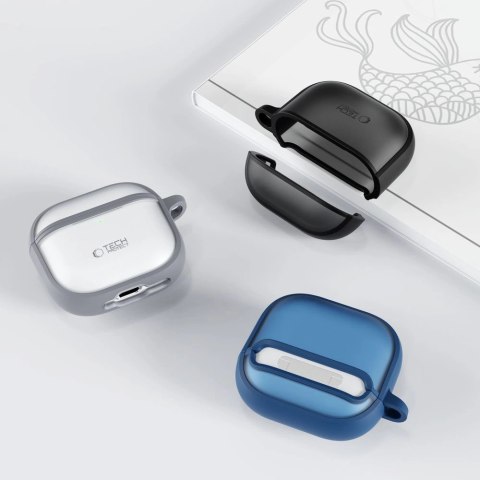 Etui Tech-Protect Slim Hook na AirPods 4 - szare