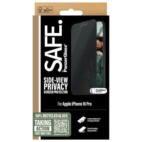 Szkło hartowane SAFE by PanzerGlass Privacy Screen Protector Ultra-Wide Fit na iPhone 16 Pro Szkło hartowane SAFE by PanzerGlass Privacy Screen Protector Ultra-Wide Fit na iPhone 16 Pro