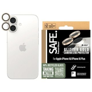 Szkło hartowane SAFE by PanzerGlass na aparat do iPhone 16 / 16 Plus - złote