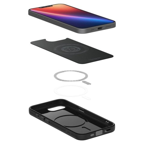 Etui Spigen Liquid Air Mag MagSafe na iPhone 16e - czarny mat