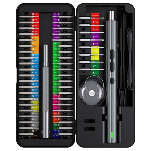 UF-TOOLS - Wkrętak elektryczny N20 z wymiennymi bitami i magnetyzerem 58w1