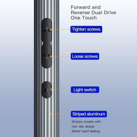UF-TOOLS - Wkrętak elektryczny N20 z wymiennymi bitami i magnetyzerem 58w1