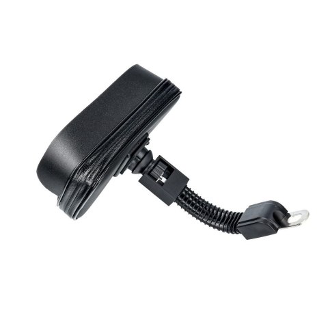Uchwyt motocyklowy na zamek wodoodporny z daszkiem ( 4,8" - 5,5" ) czarny