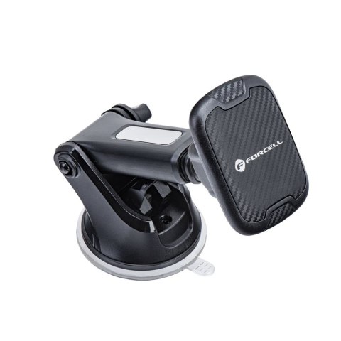 Uchwyt na telefon do samochodu magnetyczny Forcell F-Grip Carbon H-CT327 do szyby / deski czarny