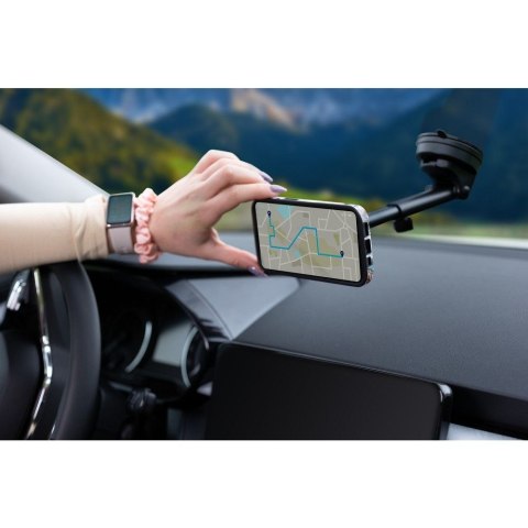 Uchwyt na telefon do samochodu magnetyczny Forcell F-Grip Excelence do szyby / deski / kratki czarny