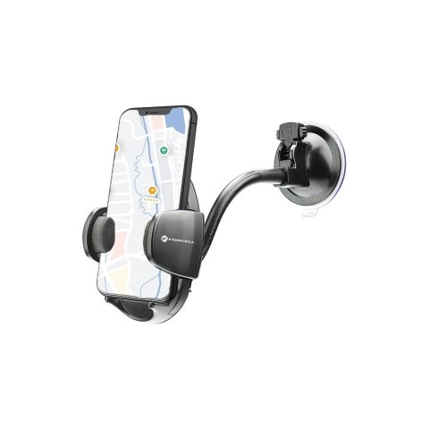 Uchwyt na telefon do samochodu uniwersalny Forcell F-Grip Oval 17 cm do szyby / deski / kratki czarny Uchwyt na telefon do samochodu uniwersalny Forcell F-Grip Oval 17 cm do szyby / deski / kratki czarny