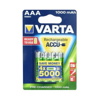 VARTA bateria akumulatorowa R3 (AAA) 1000 mAH ready to use 4 szt