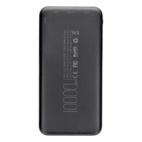 VEGER powerbank 10000 mAh 2A A10 (W1065) czarny