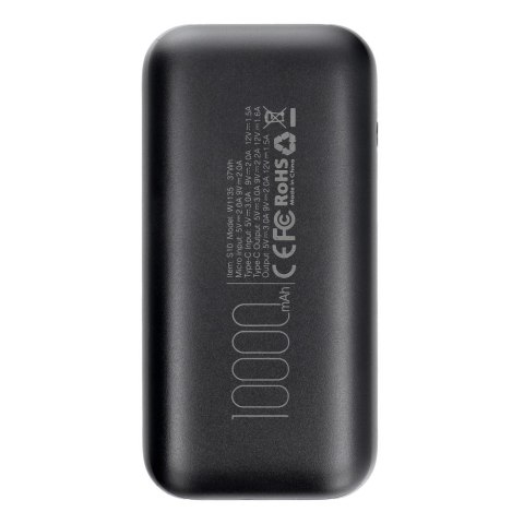 VEGER powerbank 10000 mAh PD QC3.0 3A 20W S10 (W1135) czarny VEGER powerbank 10000 mAh PD QC3.0 3A 20W S10 (W1135) czarny