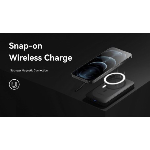 VEGER powerbank 10000 mAh z ładowaniem indukcyjnym kompatybilny z MagSafe PD QC3.0 2A 20W MagOn (VP1151 / W1151) biały VEGER powerbank 10000 mAh z ładowaniem indukcyjnym kompatybilny z MagSafe PD QC3.0 2A 20W MagOn (VP1151 / W1151) biały