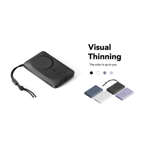 VEGER powerbank 10000 mAh z ładowaniem indukcyjnym kompatybilny z MagSafe PD QC3.0 2A 20W MagOn (VP1151 / W1151) biały VEGER powerbank 10000 mAh z ładowaniem indukcyjnym kompatybilny z MagSafe PD QC3.0 2A 20W MagOn (VP1151 / W1151) biały