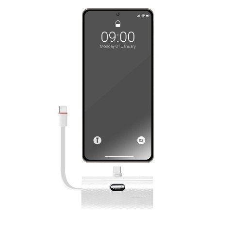 Powerbank Forcell F-Energy Power Plug F5K3 PD 20W 5000 mAh z wbudowanym złączem USB C biały Powerbank Forcell F-Energy Power Plug F5K3 PD 20W 5000 mAh z wbudowanym złączem USB C biały