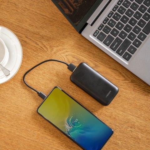VEGER powerbank 10000 mAh PD QC3.0 3A 20W S10 (W1135) czarny VEGER powerbank 10000 mAh PD QC3.0 3A 20W S10 (W1135) czarny