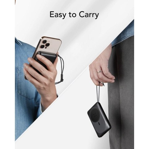 VEGER powerbank 10000 mAh z ładowaniem indukcyjnym kompatybilny z MagSafe PD QC3.0 2A 20W MagOn (VP1151 / W1151) czarny VEGER powerbank 10000 mAh z ładowaniem indukcyjnym kompatybilny z MagSafe PD QC3.0 2A 20W MagOn (VP1151 / W1151) czarny