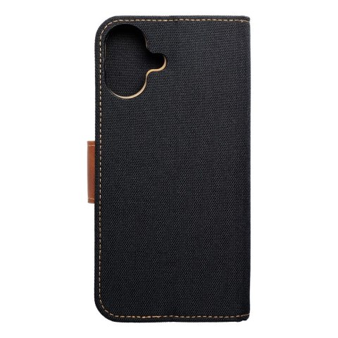 Kabura CANVAS Book do IPHONE 16 Plus czarny